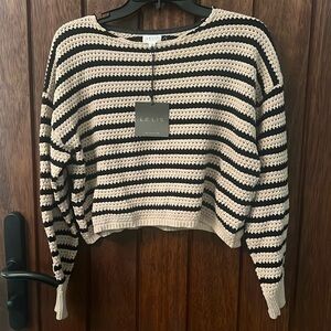 Le Lis Crochet Cropped Sweater